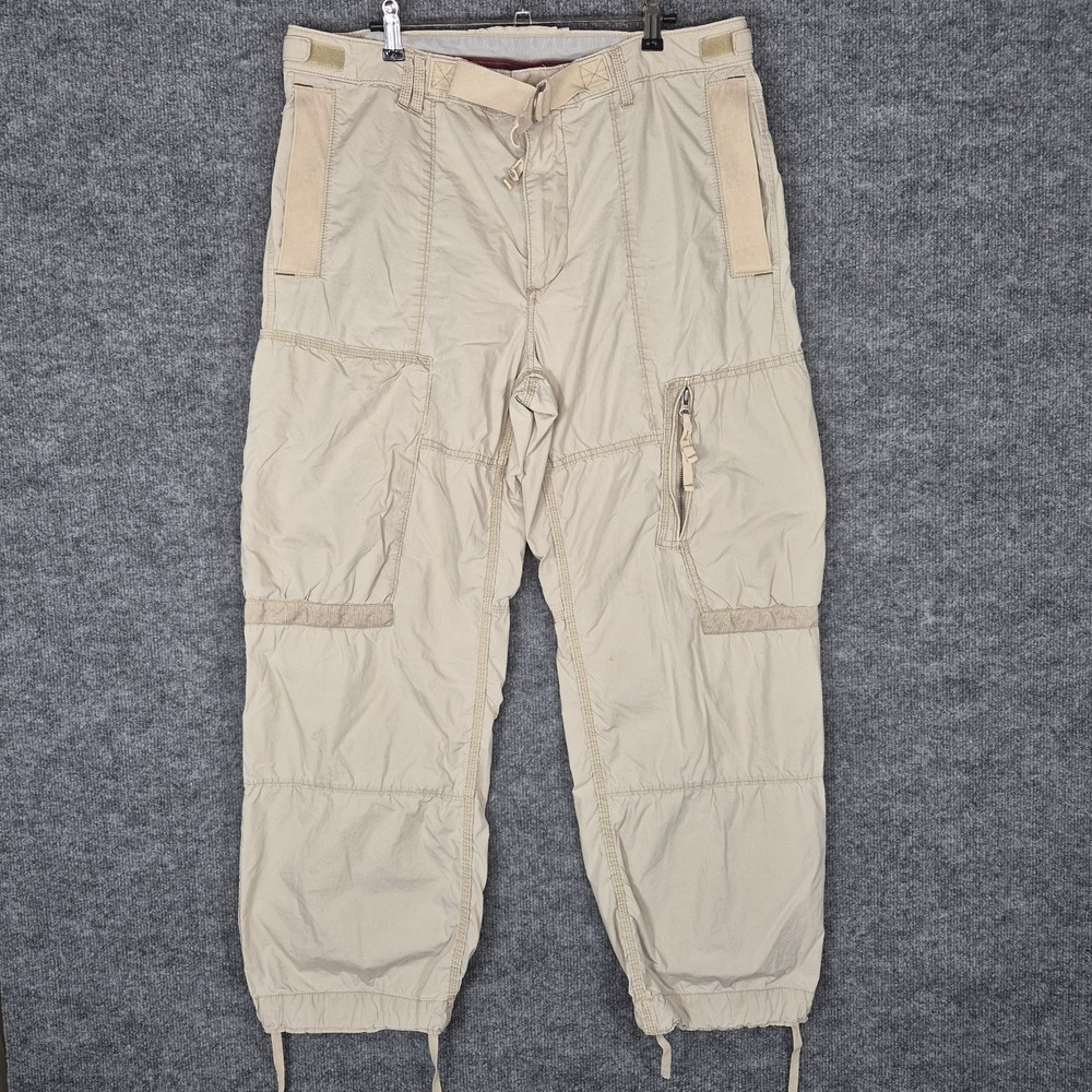 Vtg GAP Parachute Pants Mens  35x30 Khaki Tan‎ Paratrooper Cargo Baggy Y2K